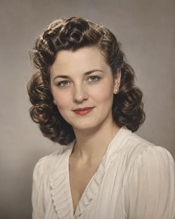 Low-resolution vintage portrait before image HD conversion